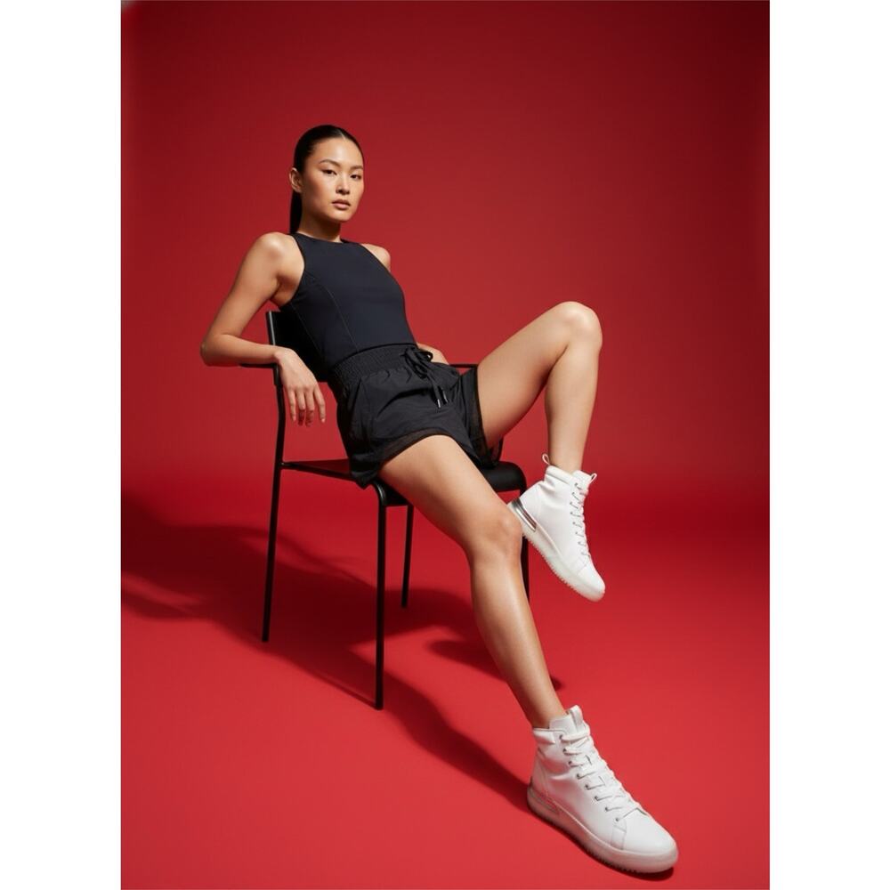 Spanx Get Moving Active Runsie | Black Sleeveless Athletic Romper | Size L
